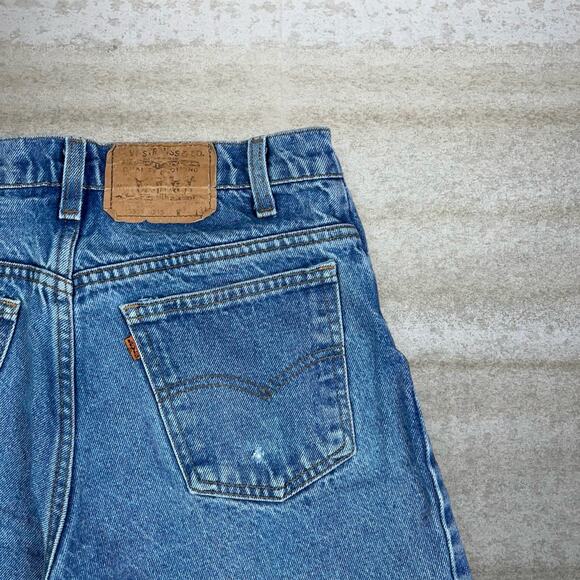 True Vintage 70s Orange Tab Levis 509 Jeans 32x31 Slim Fit Medium Wash - Picture 3 of 6